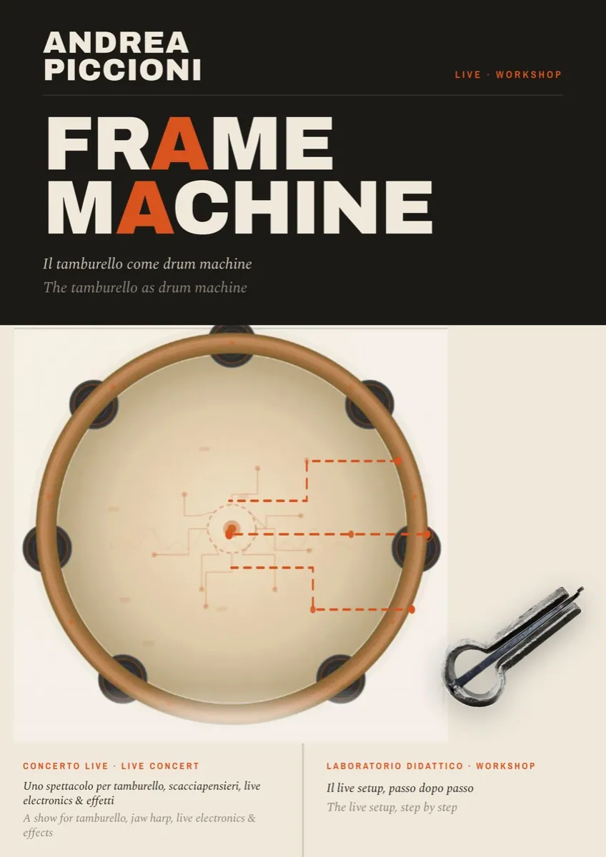 FRAME MACHINE poster: the tamburello as drum machine