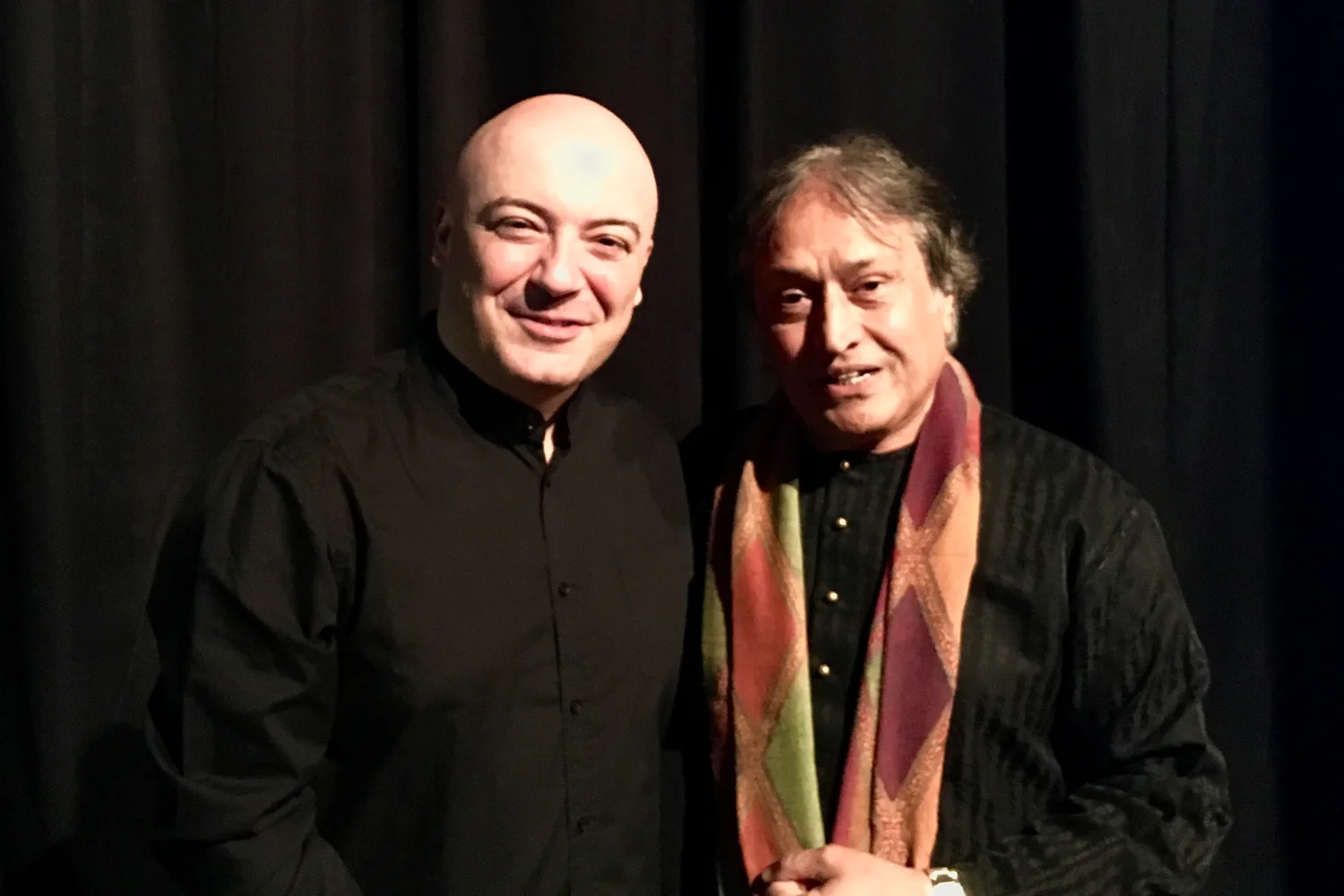 Andrea Piccioni con Amjad Ali Khan, maestro indiano di sarod