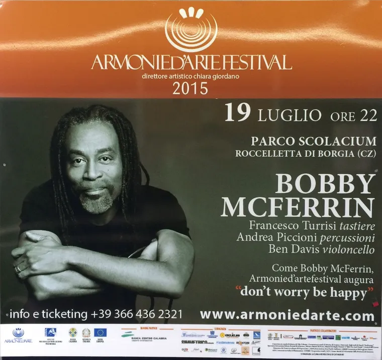 Armonie d’Arte Festival 2015, Parco Scolacium — Bobby McFerrin with Francesco Turrisi, Andrea Piccioni and Ben Davis
